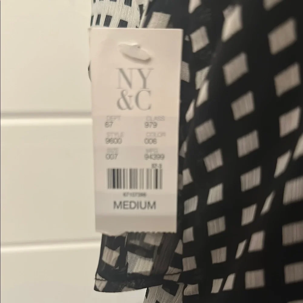 New York & Company Black and White Tiered Camisole - Picture 11 of 16
